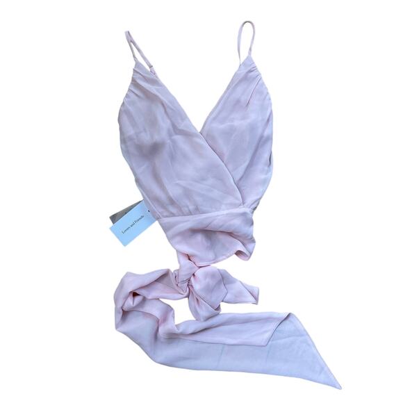 Lovers and Friends Caputo Top Pink Wrap women’s size small Revolve NWT - Picture 3 of 7